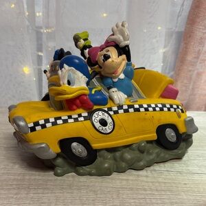 Vintage Disney Mickey Mouse & Friends “Fan 5” Taxi Coin Bank
